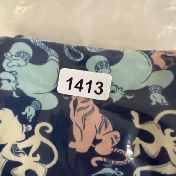 1413 LuLaRoe Leggings Size OS Blue and Pink Tigers and Monkeys Print New - Picture 4 of 4